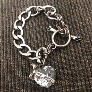 Juicy couture silver heart bracket